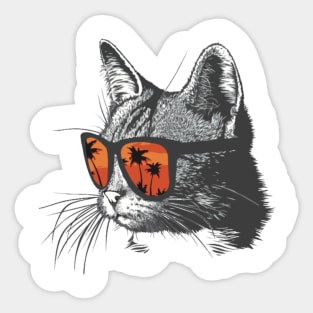 Tropic Kitty Sticker